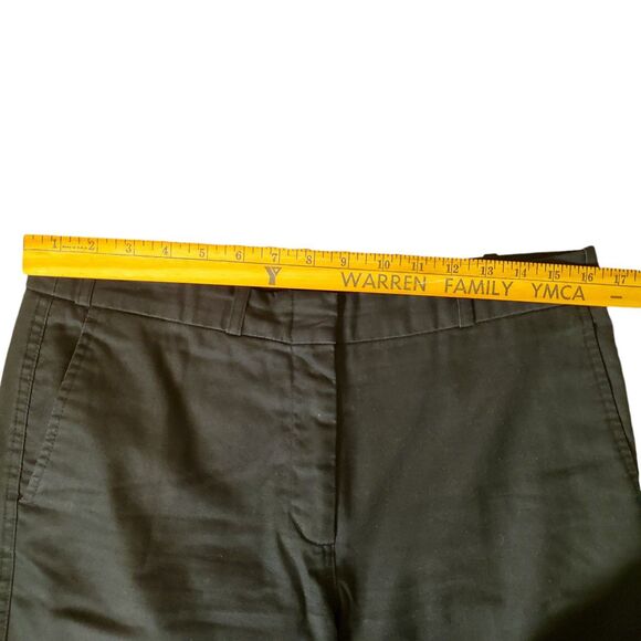 Katayone Adeli Wide Leg Chino Jeans Designer Frayed Hem Pants Navy Blue Sz 10 - Picture 4 of 9